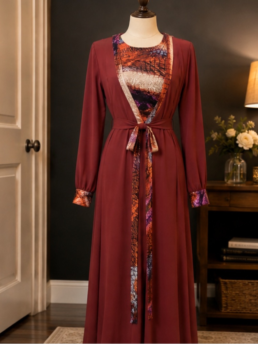 Women's Burgundy Maxi Dress